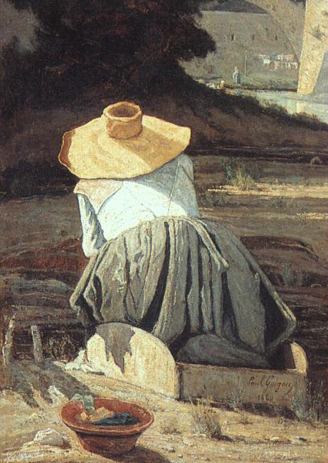 Paul-Camille Guigou The Washerwoman Germany oil painting art